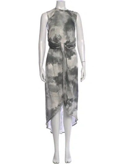 Pre-owned Zimmermann Silk Long Dress In Multi