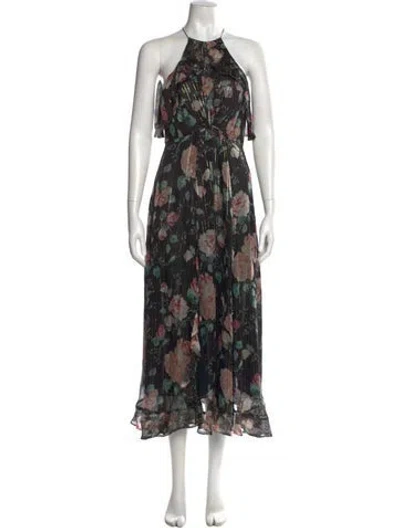Pre-owned Zimmermann Silk Long Dress In Multi