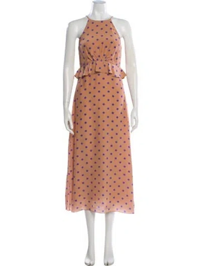 Pre-owned Zimmermann Silk Long Dress In Neutral