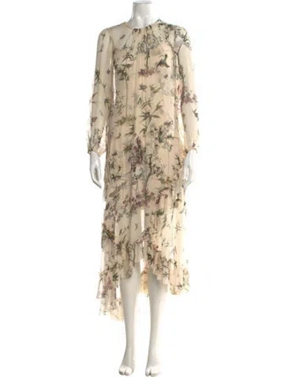 Pre-owned Zimmermann Silk Long Dress In Neutral