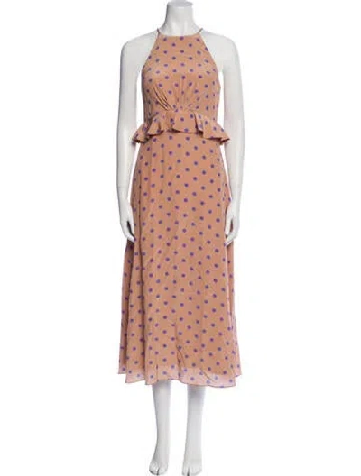 Pre-owned Zimmermann Silk Long Dress In Neutral