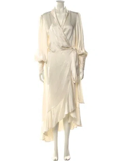 Pre-owned Zimmermann Silk Long Dress In Neutral