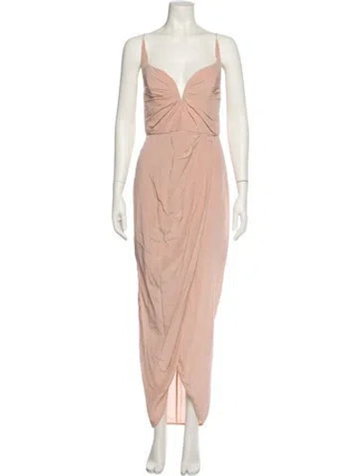 Pre-owned Zimmermann Silk Long Dress In Neutral