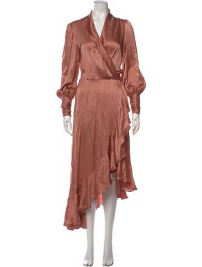Pre-owned Zimmermann Silk Long Dress In Neutral