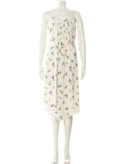 Pre-owned Zimmermann Silk Long Dress In Neutral