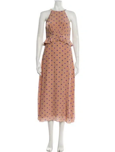 Pre-owned Zimmermann Silk Long Dress In Neutral