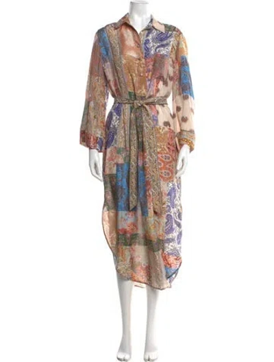 Pre-owned Zimmermann Silk Long Dress In Neutral