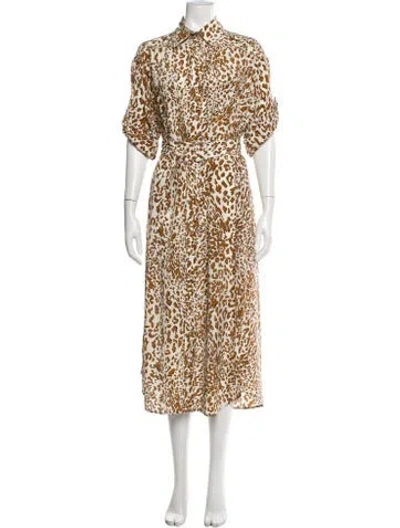 Pre-owned Zimmermann Silk Long Dress In Neutral