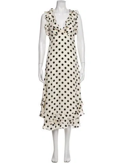 Pre-owned Zimmermann Silk Long Dress In Neutral