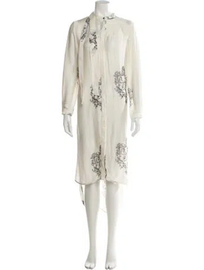Pre-owned Zimmermann Silk Long Dress In Neutral