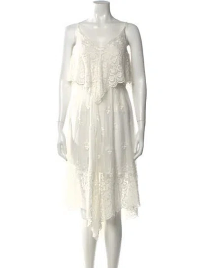 Pre-owned Zimmermann Silk Long Dress In Neutral
