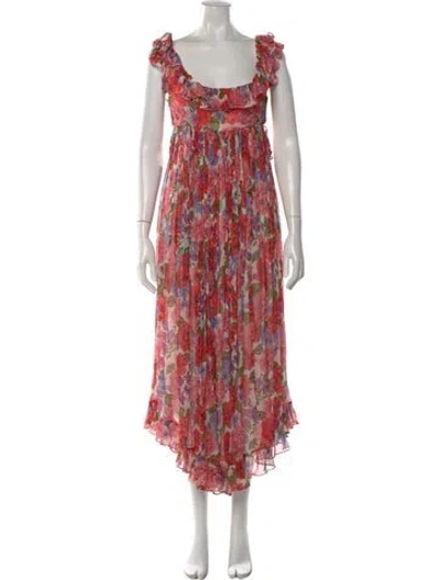 Pre-owned Zimmermann Silk Long Dress In Neutral