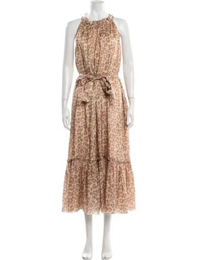 Pre-owned Zimmermann Silk Long Dress In Neutral