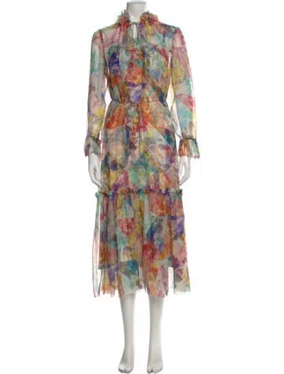 Pre-owned Zimmermann Silk Long Dress In Neutral