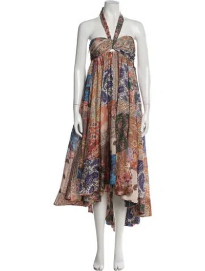 Pre-owned Zimmermann Silk Long Dress In Neutral
