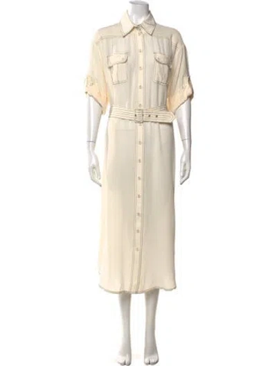 Pre-owned Zimmermann Silk Long Dress In Neutrals