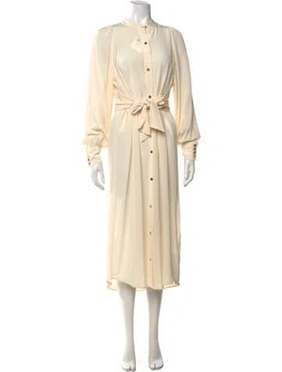 Pre-owned Zimmermann Silk Long Dress In Neutrals
