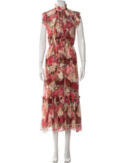 Pre-owned Zimmermann Silk Long Dress In Neutrals
