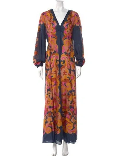 Pre-owned Zimmermann Silk Long Dress In Orange