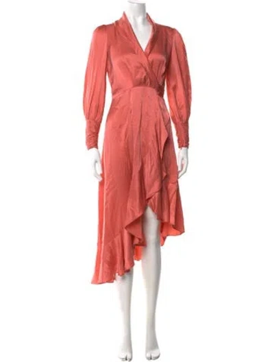 Pre-owned Zimmermann Silk Long Dress In Pink