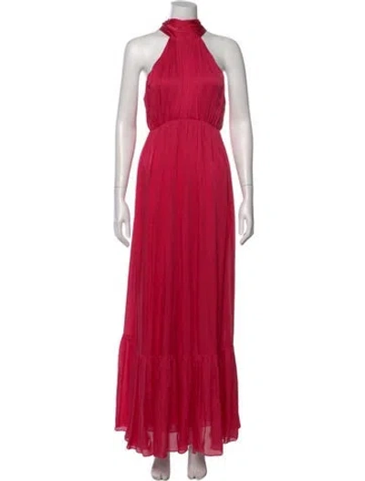 Pre-owned Zimmermann Silk Long Dress In Pink