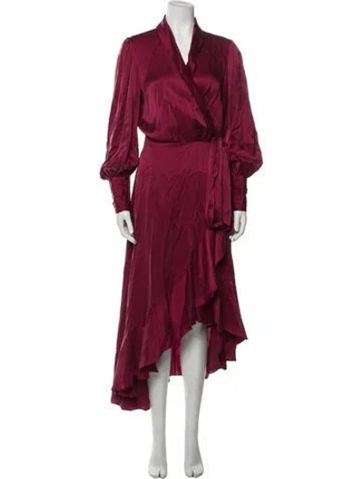 Pre-owned Zimmermann Silk Long Dress In Pink