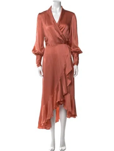 Pre-owned Zimmermann Silk Long Dress In Pink