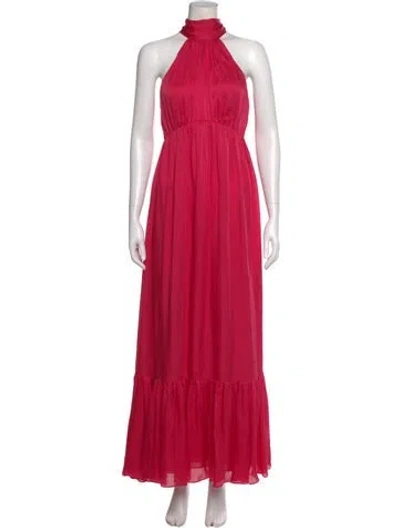 Pre-owned Zimmermann Silk Long Dress In Pink