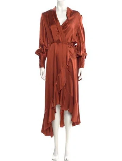 Pre-owned Zimmermann Silk Long Dress In Pink