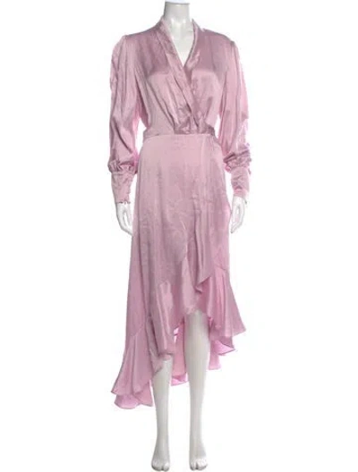 Pre-owned Zimmermann Silk Long Dress In Pink