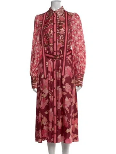 Pre-owned Zimmermann Silk Long Dress In Pink