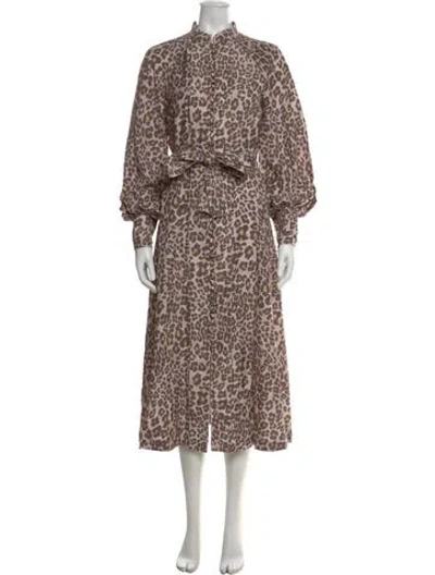 Pre-owned Zimmermann Silk Long Dress In Pink