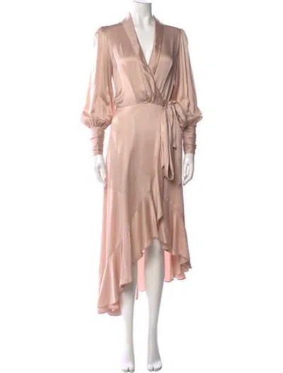 Pre-owned Zimmermann Silk Long Dress In Pink
