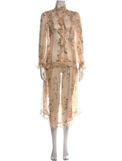 Pre-owned Zimmermann Silk Long Dress In Pink