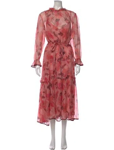 Pre-owned Zimmermann Silk Long Dress In Pink
