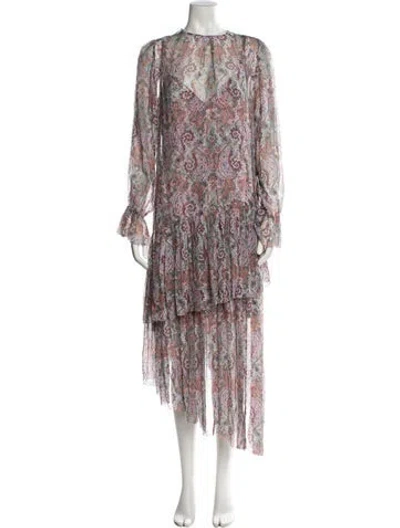 Pre-owned Zimmermann Silk Long Dress In Purple
