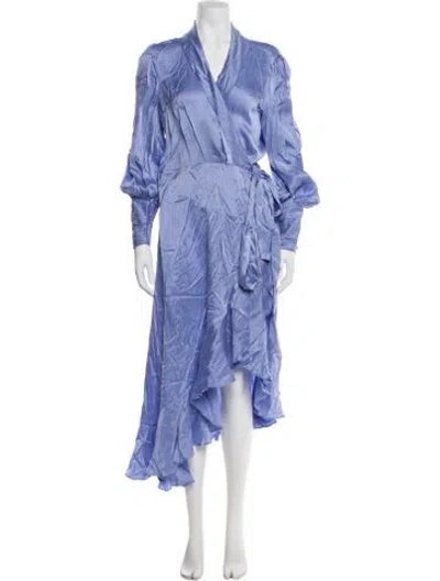 Pre-owned Zimmermann Silk Long Dress In Purple