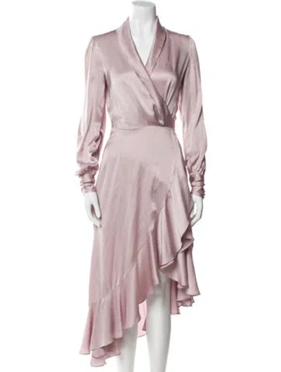 Pre-owned Zimmermann Silk Long Dress In Purple