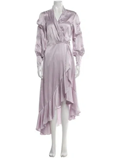 Pre-owned Zimmermann Silk Long Dress In Purple