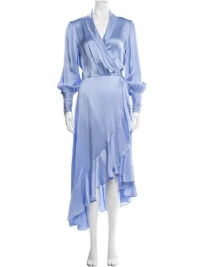 Pre-owned Zimmermann Silk Long Dress In Purple