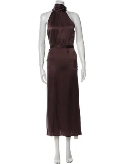 Pre-owned Zimmermann Silk Long Dress In Purple