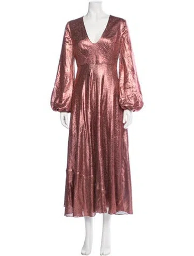 Pre-owned Zimmermann Silk Long Dress In Purple
