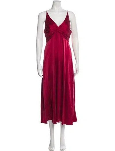 Pre-owned Zimmermann Silk Long Dress In Red
