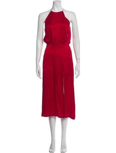 Pre-owned Zimmermann Silk Long Dress In Red