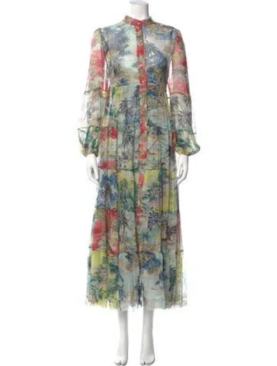 Pre-owned Zimmermann Silk Long Dress In Red