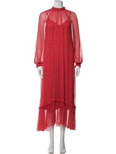 Pre-owned Zimmermann Silk Long Dress In Red
