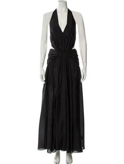 Pre-owned Zimmermann Silk Long Dress W/ Tags In Black