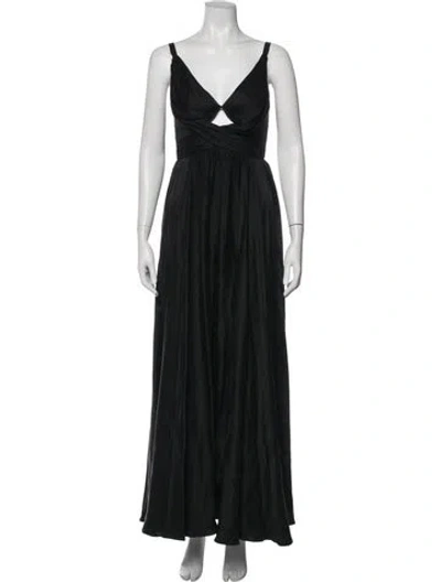 Pre-owned Zimmermann Silk Long Dress W/ Tags In Black