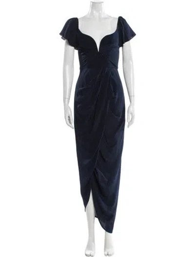 Pre-owned Zimmermann Silk Long Dress W/ Tags In Blue