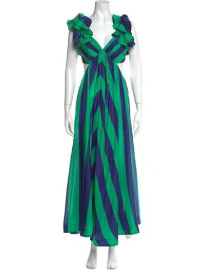 Pre-owned Zimmermann Silk Long Dress W/ Tags In Multi